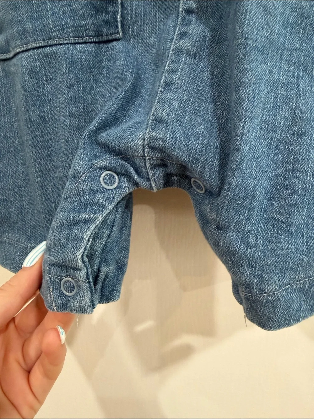 Disney Blue Denim Mickey Short Overalls 24M - Picture 2 of 7